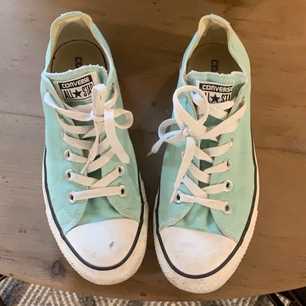 Aqua Blue Converse All Stars Size 9